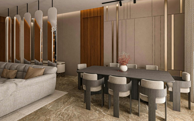 Open-Plan Living and Dining Interior Design